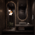 Luxury Armani Grey Marble Bathroom Vanity Unit