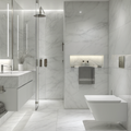 Luxury Volakas White Marble Bathroom Vanity Unit